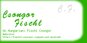 csongor fischl business card